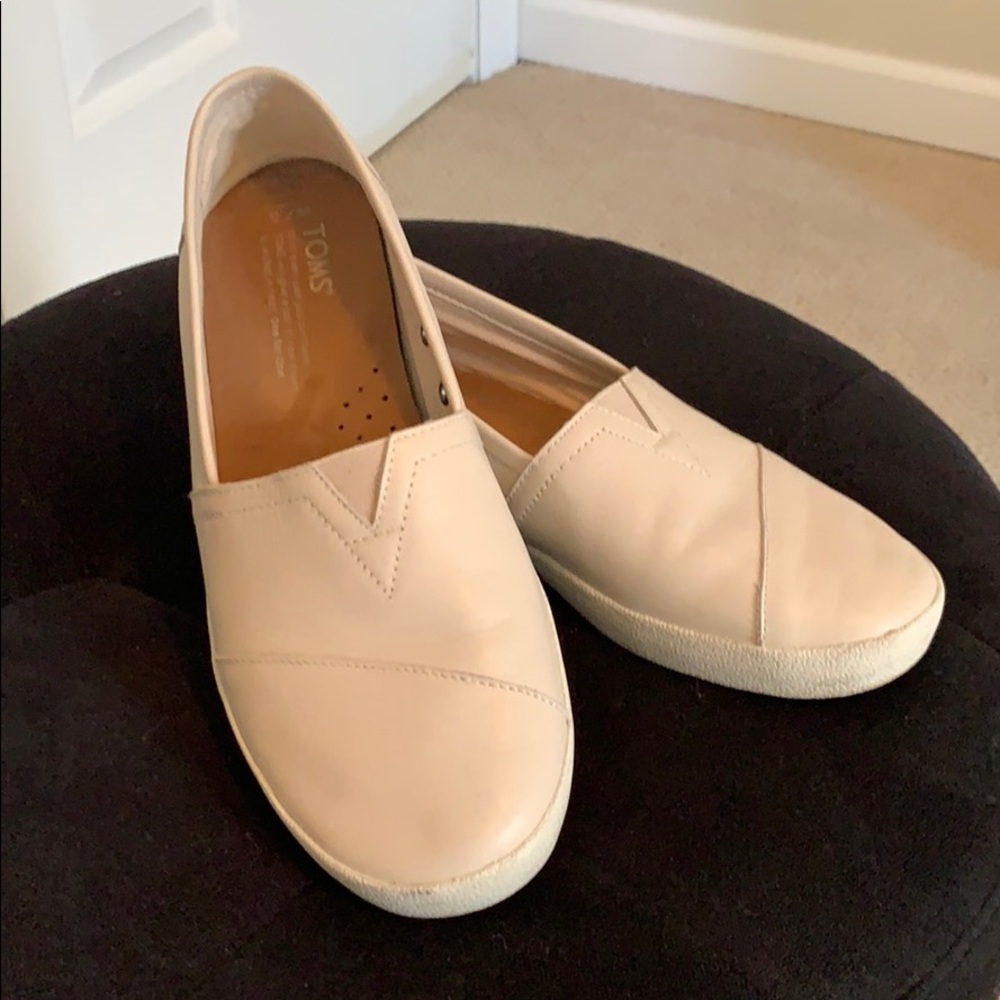 Toms Leather Slip On Sneakers